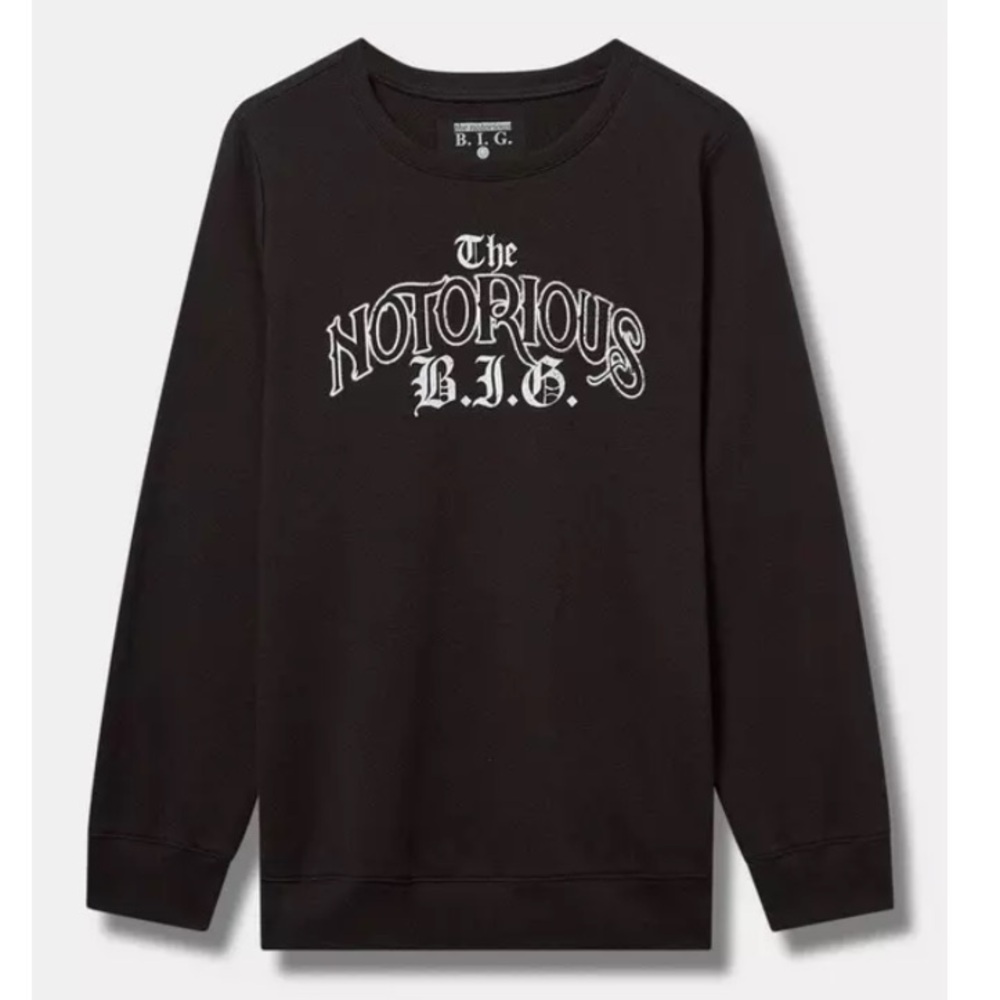TORRID NWT Notorious B.I.G. Cozy Fleece Crew Sweatshirt